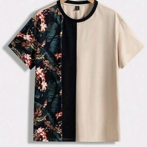 5xl Fit- Super Soft & Comfort Manfinity Mens Cream & Tropical Shirt 6xl on tag
